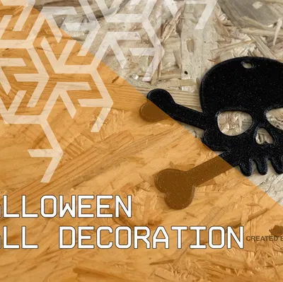 Trang trí tường Halloween - Đầu lâu