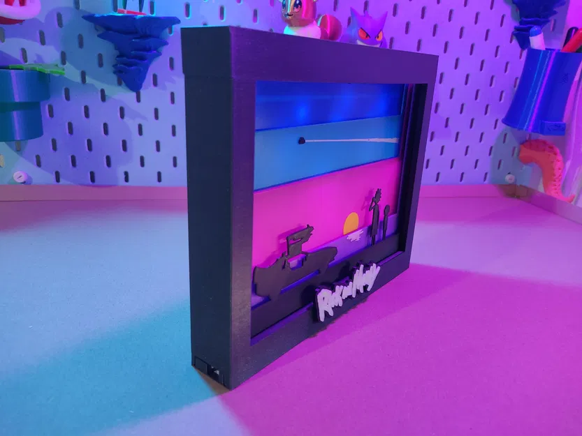 Bảng và logo Rick and Morty cho Shadow Box - Image 2