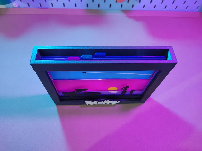 Bảng và logo Rick and Morty cho Shadow Box - Image 3