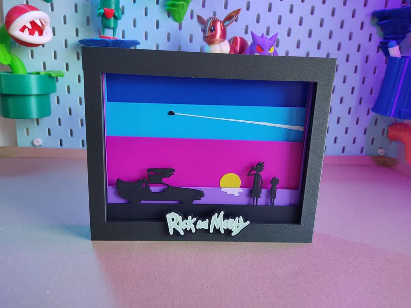 Bảng và logo Rick and Morty cho Shadow Box - Image 5