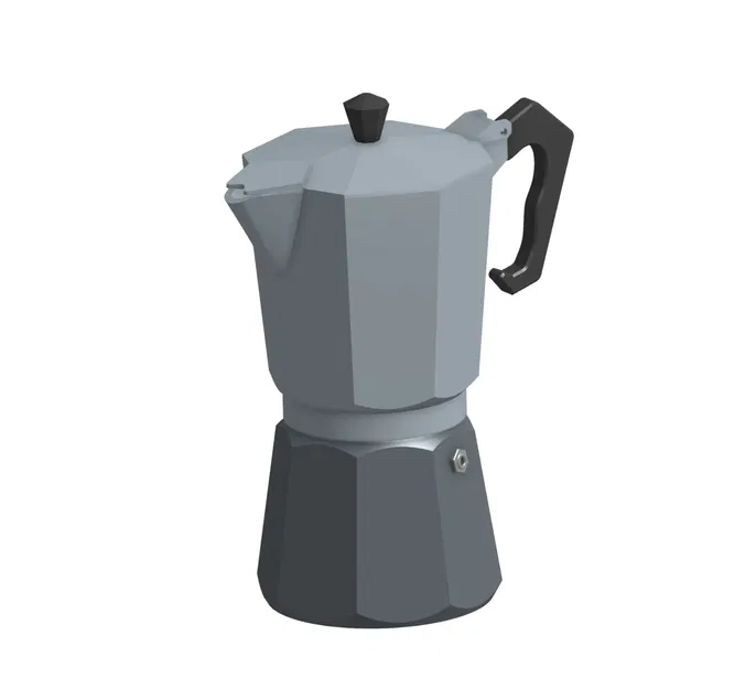 Moka Coffee Pot / Cafetera Italiana (Mô hình 3D in không cần support) - Image 2