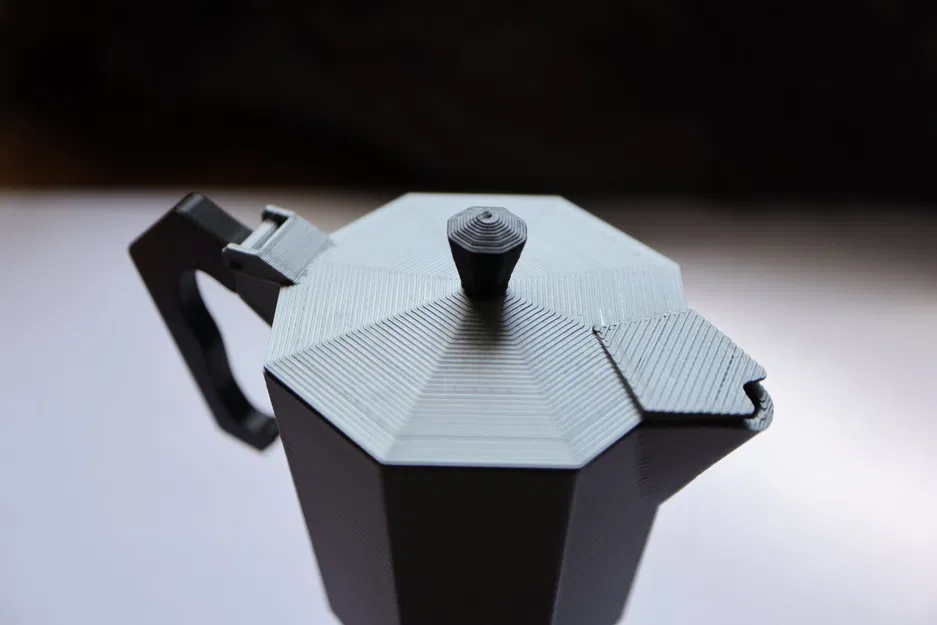 Moka Coffee Pot / Cafetera Italiana (Mô hình 3D in không cần support) - Image 6