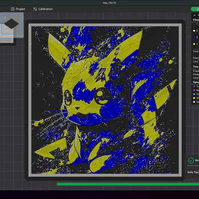 Pikachu - HueForge (Mô Hình In 3D)