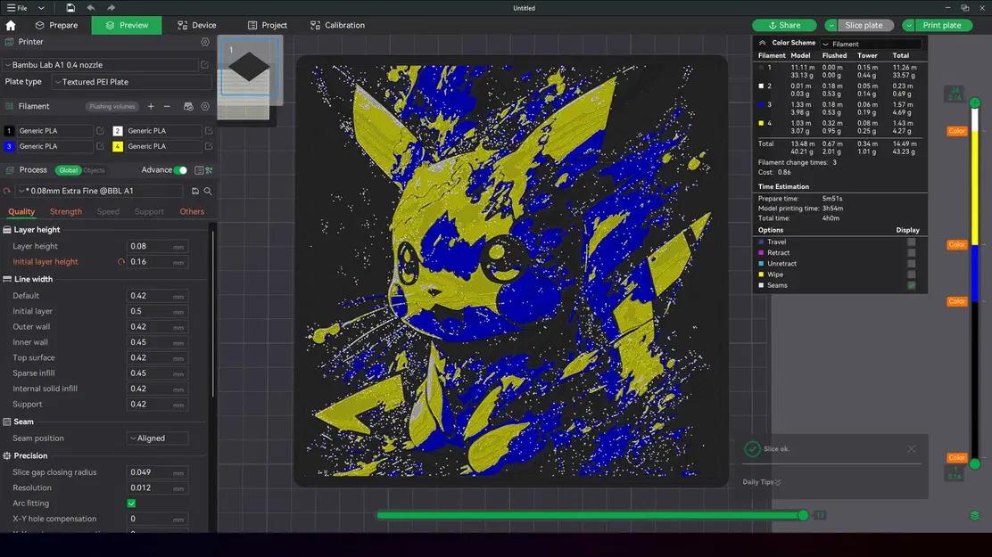 Pikachu - HueForge (Mô Hình In 3D) - Image 3