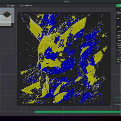 Pikachu - HueForge (Mô Hình In 3D)