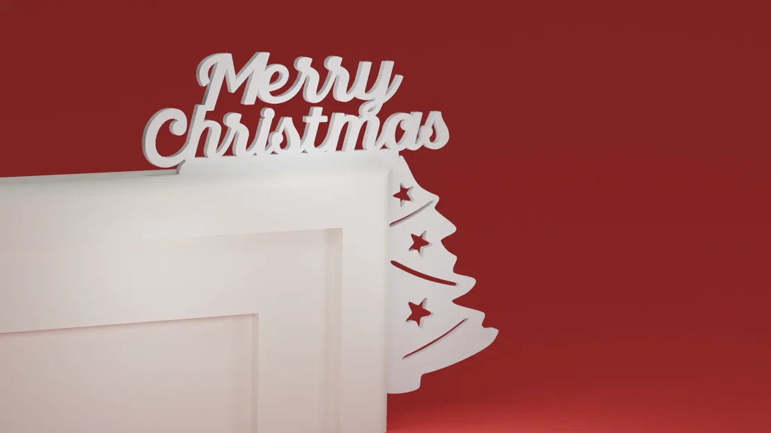 Phụ kiện góc cửa Giáng Sinh 52 - Cây Thông Noel & Chúc Mừng Năm Mới - Image 1