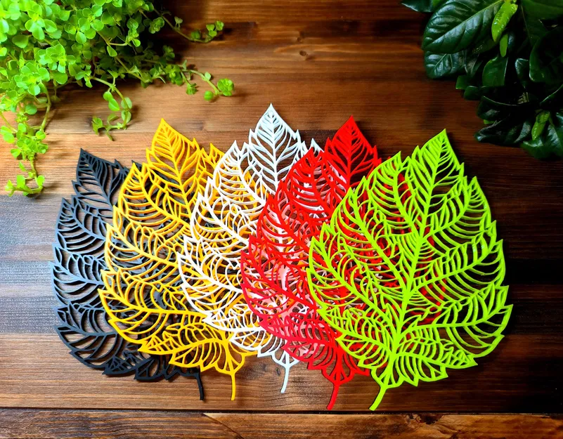 Mô hình Lá Sồi Thiết Kế Voronoi - Image 1