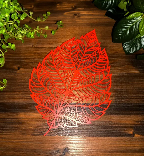 Mô hình Lá Sồi Thiết Kế Voronoi - Image 6