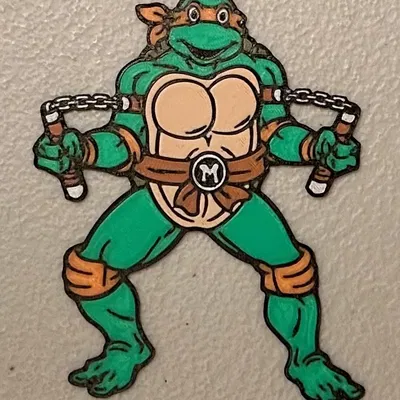 Nam châm Michelangelo đa màu sắc từ TMNT