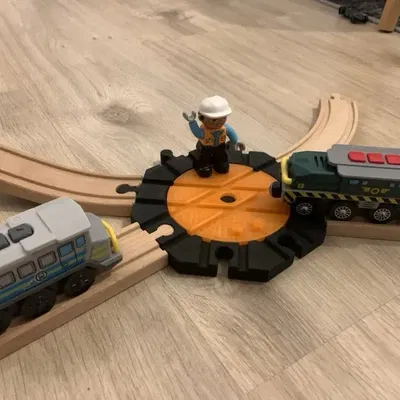 Đoạn Tàu Xoay Cho Đường Ray Gỗ (Biến Đổi)