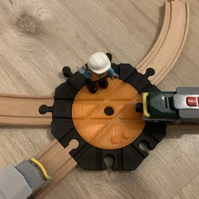 Đoạn Tàu Xoay Cho Đường Ray Gỗ (Biến Đổi)