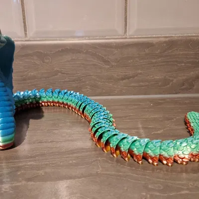 Rắn Hổ Mang Khớp Nối 3D