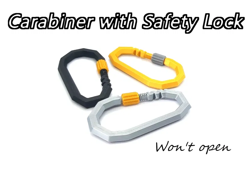 Móc Carabiner Chữ Nhật Có Khóa An Toàn - Image 1