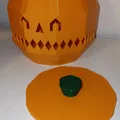 Đèn/bát bí ngô Halloween phong cách low poly hai mặt - Thumbnail 2