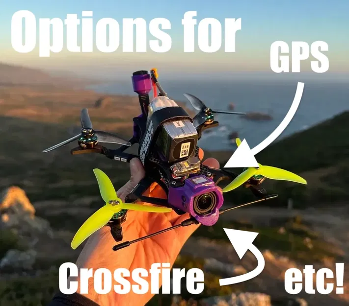 Giá Đỡ FPV Pod: cho O3, Walksnail, mọi thứ, Max-FOV, không cánh quạt, bảo vệ tối đa, mọi quad, mọi cam! - Image 2