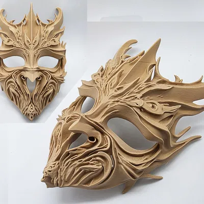 Mặt Nạ Ma Thuật Cổ Tích Chạm Khắc Gỗ