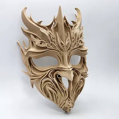 Mặt Nạ Ma Thuật Cổ Tích Chạm Khắc Gỗ