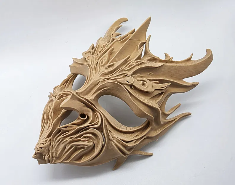 Mặt Nạ Ma Thuật Cổ Tích Chạm Khắc Gỗ - Image 5