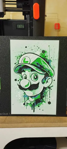 Nhân vật Luigi màu xanh từ Super Mario (HueForge) 150x240 - Image 1