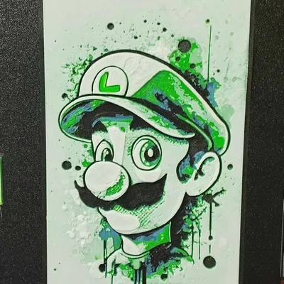 Nhân vật Luigi màu xanh từ Super Mario (HueForge) 150x240