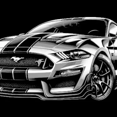Mô hình Mustang GT500 "Vẽ bằng Filament" bởi AI