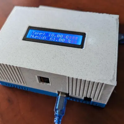 Hộp đựng Arduino Uno, Breadboard và Cảm biến Nhiệt độ Độ ẩm DHT11