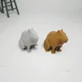 Mô hình capybara ngồi chi tiết cao poly - Thumbnail 2