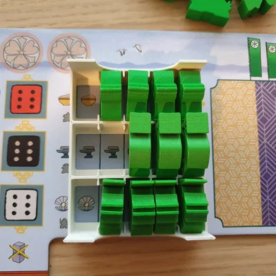 Hộp lưu trữ meeple cho trò chơi The White Castle