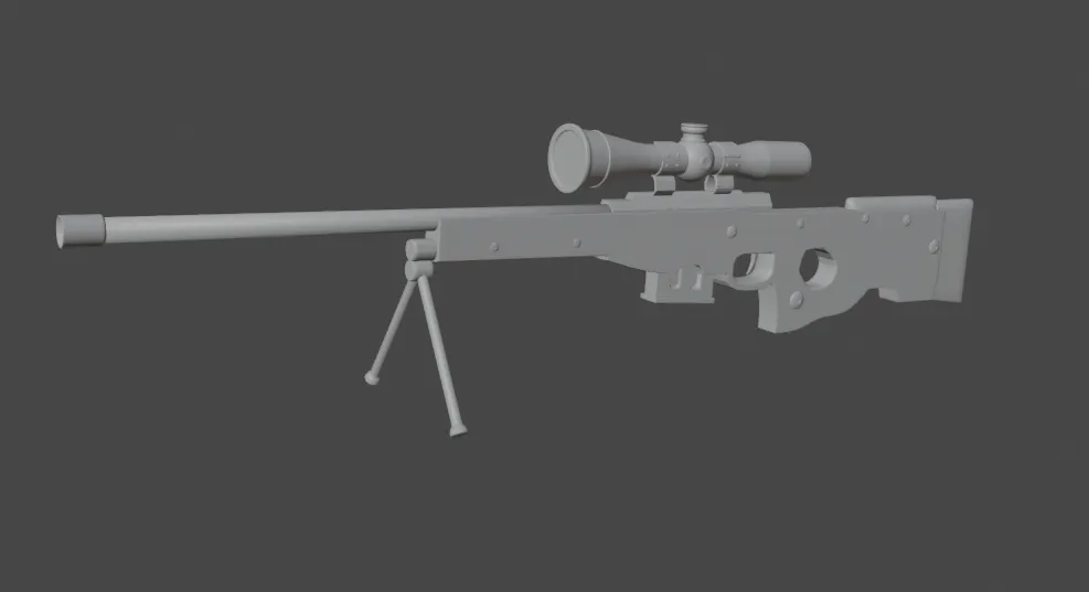 Súng bắn tỉa AWP chi tiết cho mô hình 3D - Image 1