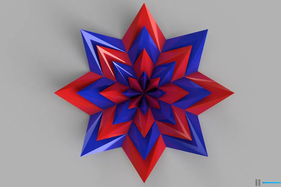 Điêu khắc tường hình sao lục giác đơn giản 4 lớp - Image 1