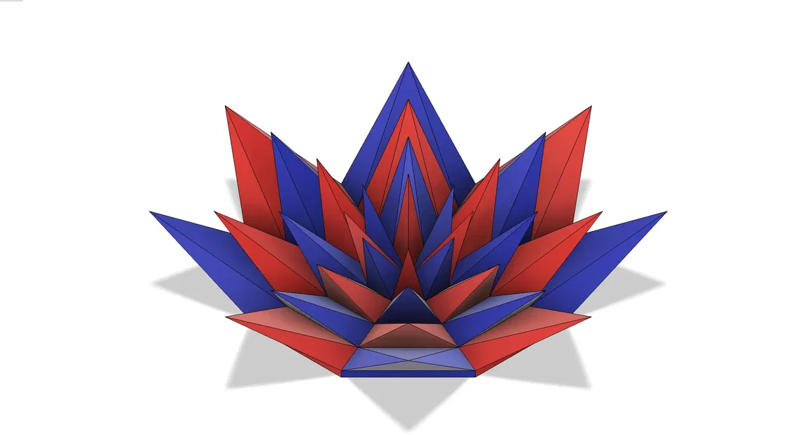 Điêu khắc tường hình sao lục giác đơn giản 4 lớp - Image 2