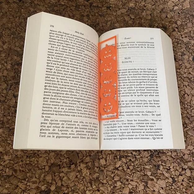 Đánh dấu sách Halloween với hình ảnh bí ngô và bộ xương - Image 3