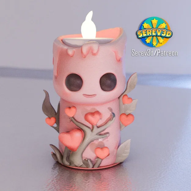 Chân Nến Valentine Dễ Thương (có chỗ giấu thư)-Serev3D - Image 1
