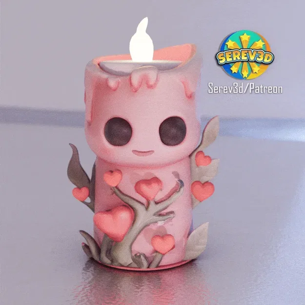 Chân Nến Valentine Dễ Thương (có chỗ giấu thư)-Serev3D - Image 2