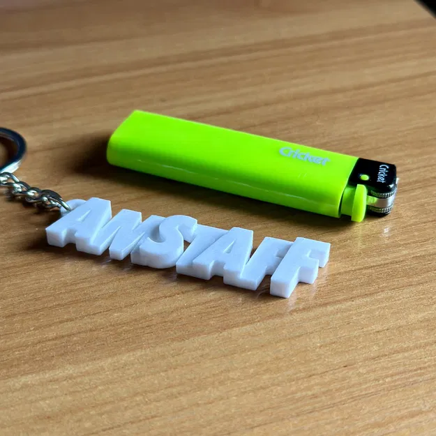 Móc khóa Amstaff kiểu chữ độc đáo - Image 2