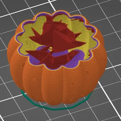 Bí ngô hai màu không rỗng bên trong