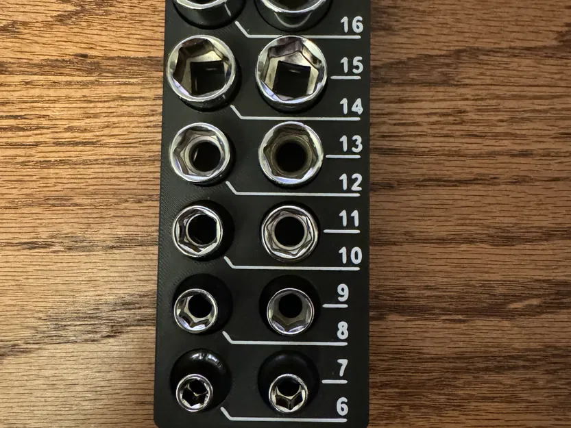 Tổ chức bộ socket mét 3/8" với 6 biến thể khác nhau - Image 1