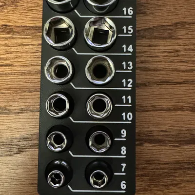 Tổ chức bộ socket mét 3/8" với 6 biến thể khác nhau