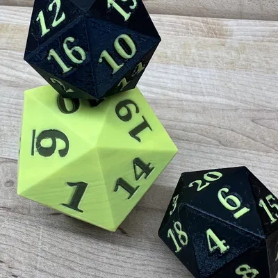 Xúc xắc 20 mặt D20 cho in màu đa sắc