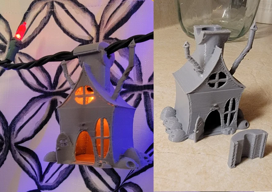 Đèn lồng ngôi nhà ma ám cho đèn dây Halloween - Image 1