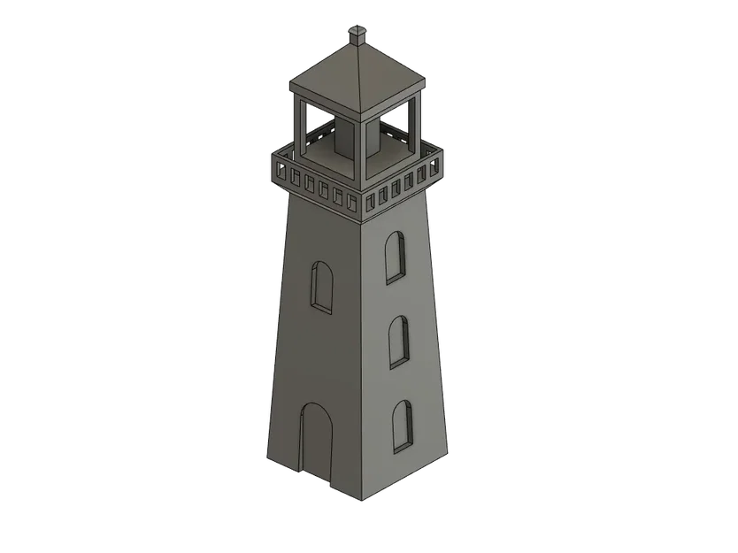 Đèn hải đăng hình vuông dễ in 3D - Image 1