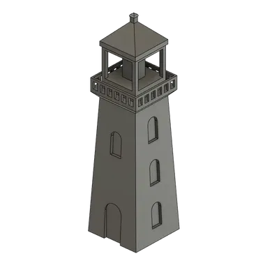 Đèn hải đăng hình vuông dễ in 3D