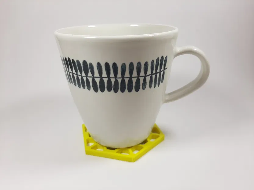 Đế Lót Ly Họa Tiết Lục Giác & Hộp Đựng - Image 5