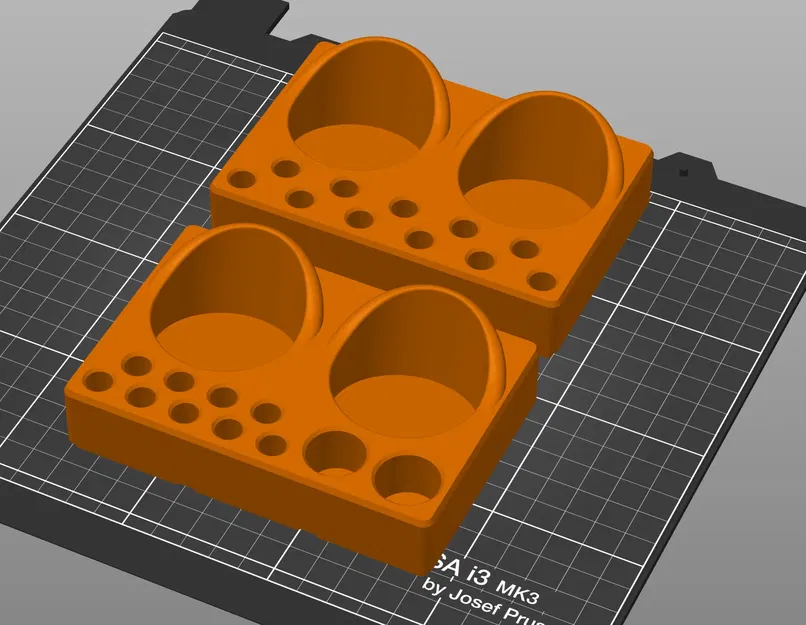 Giá đỡ 2 chai lăn khử mùi và bàn chải TePe cho #Gridfinity - Image 1