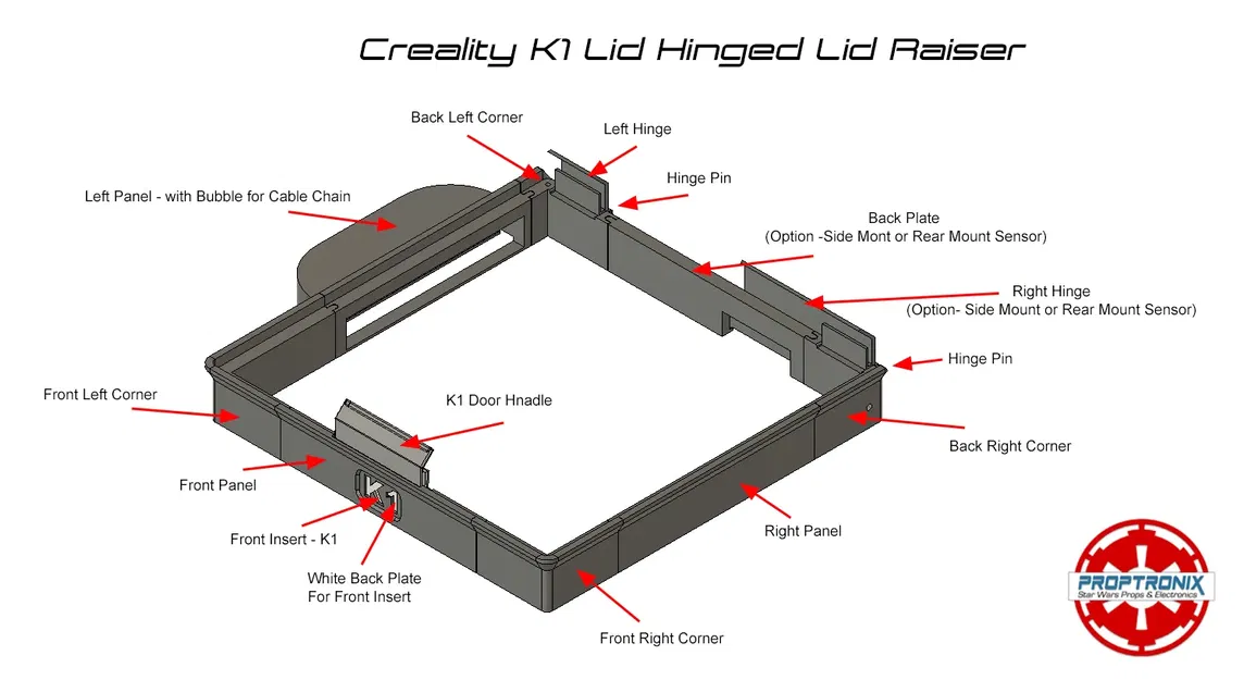 Giá đỡ Nắp Gập Creality K1 - Image 7