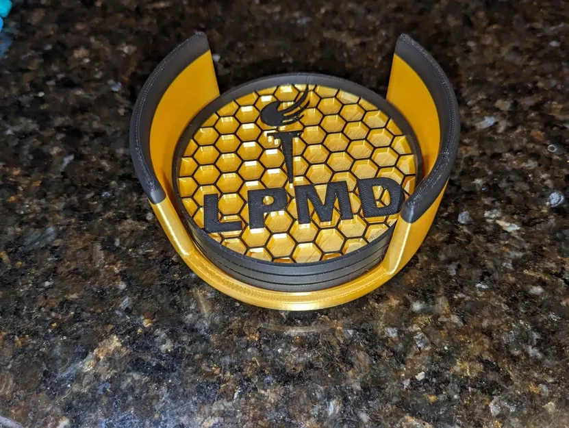 Bộ lót ly đa sắc với logo Đảng Tự do Maryland - Image 2