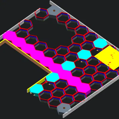 OpenSCAD Tường Lưu Trữ Ong với Bộ Sửa Đổi Phong Phú