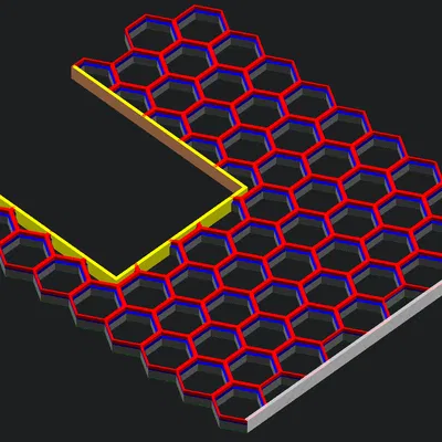 OpenSCAD Tường Lưu Trữ Ong với Bộ Sửa Đổi Phong Phú