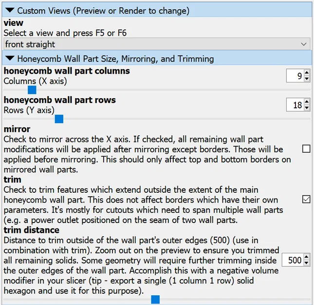 OpenSCAD Tường Lưu Trữ Ong với Bộ Sửa Đổi Phong Phú - Image 8