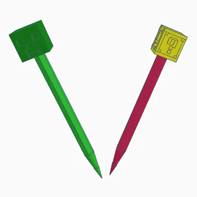 Trang Trí Bút/Crayon "Minecraft"